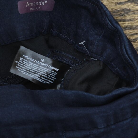 NWT Gloria Vanderbilt Amanda Pull On High Rise Jeans 30142741 Kansas Blue 10 - Picture 9 of 9